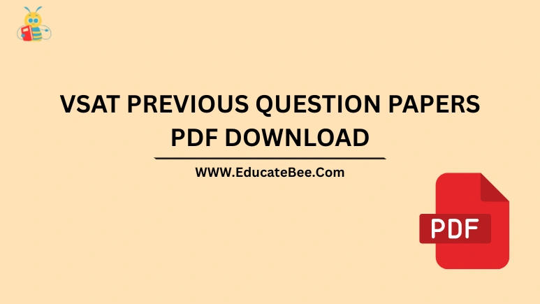 VSAT Previous Question Papers PDF Download