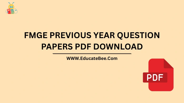 FMGE Previous Year Question Papers PDF Download