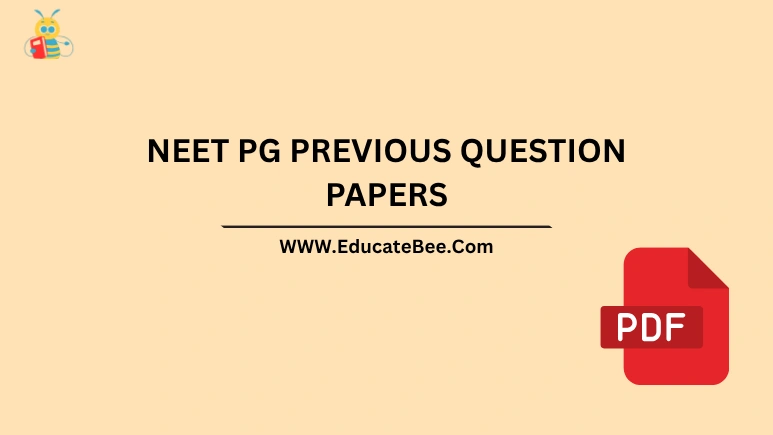 NEET PG Previous Question Papers